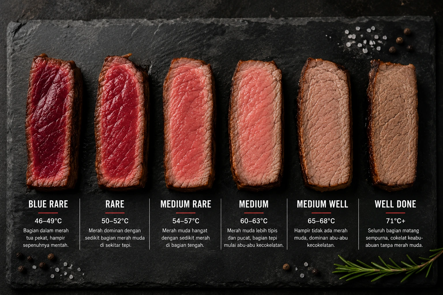 Tingkat Kematangan Steak, Panduan Lengkap dari Chef Profesional